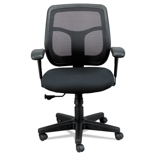 Apollo Mid-back Mesh Chair, 18.1" To 21.7" Seat Height, Black