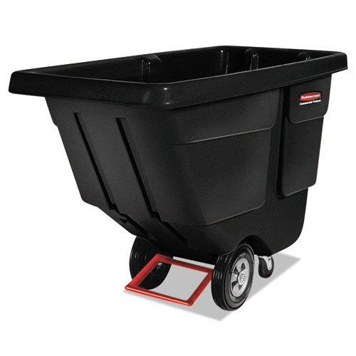 Rotomolded Tilt Truck, 101 Gal, 450 Lb Capacity, Plastic, Black