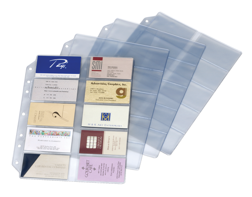 CRD7860000 Poly Business Card Refill Page, 10/PK