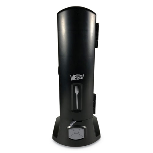 Dispenser, Wego Utensils, 10.22 X 12.5 X 23.75, Black