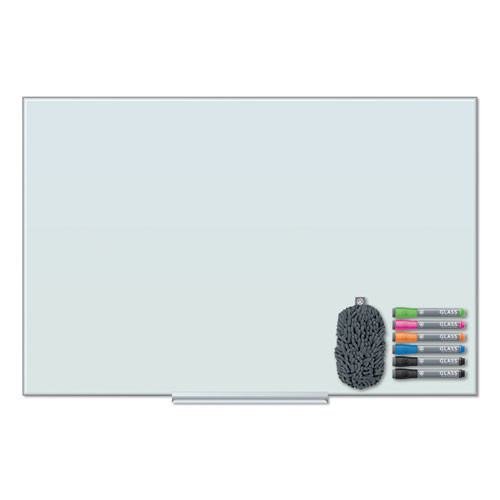 U Brands Floating Glass Dry Erase Board