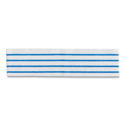 Disposable Microfiber Pad, 4.75 X 19, White/blue Stripes, 50/pack, 3 Packs/carton