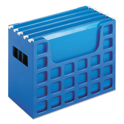 PFX23011 Pendaflex® DecoFlex® Desktop File, 9-1/2" H x 12-1/4" W x 6" D, Sapphire Blue, Each