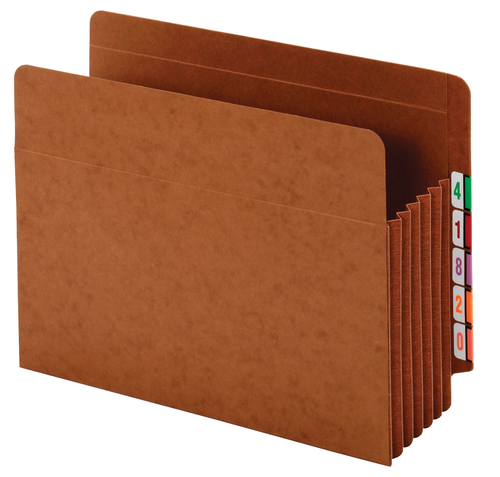 PFX63770P Pendaflex® Pockets, End Tab, Heavy Duty, 7" Exp., Letter, Straight Cut Tabs, Brown, 5/BX, 5 BX/CT