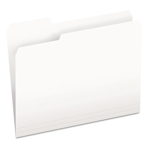 PFX15213WHI Pendaflex® Two-Tone Color File Folders, Letter Size, White, 1/3 Cut, 100/BX