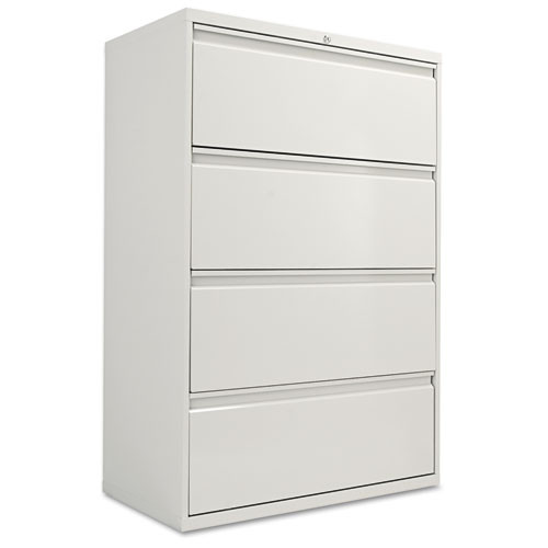 Lateral File, 4 Legal/letter-size File Drawers, Light Gray, 36" X 18.63" X 52.5"