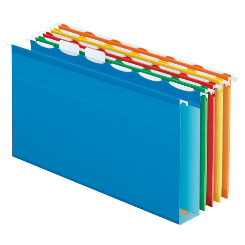 PFX42702EE Pendaflex® Ready-Tab™ Extra Capacity Reinforced Hanging Folders, Legal Size, Assorted Colors, 6 Tab, 20/BX