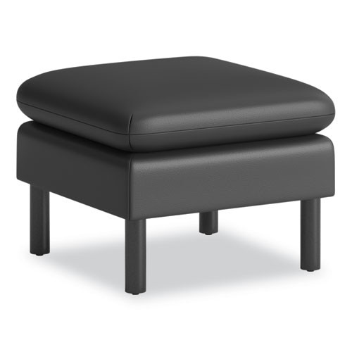 Parkwyn Series Ottoman, 23" X 23" X 17.5", Black