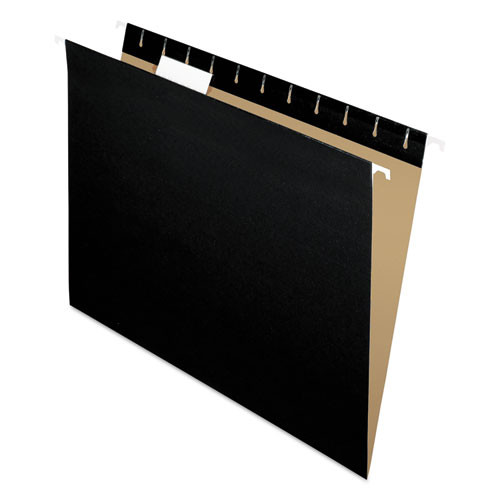 PFX81605 Pendaflex® Recycled Hanging Folders, Letter Size, Black, 1/5 Cut, 25/BX