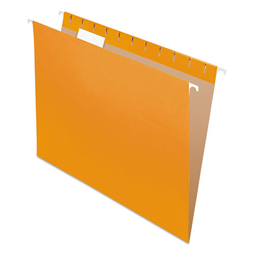 PFX81607 Pendaflex® Recycled Hanging Folders, Letter Size, Orange, 1/5 Cut, 25/BX