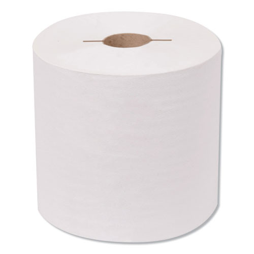 Premium Hand Towel Roll, Notched, 1-ply, 7.5" X 600 Ft, White, 720/roll, 6 Rolls/carton