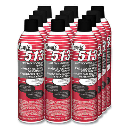 513 Fast Tack Upholstery Adhesive, 12 Oz, Dries Clear, Dozen