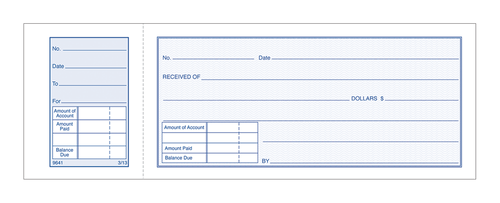 ABF9641ABF Money Receipt Book, 1-Part with tear-off stub, 2-3/4" x 7-15/16", 50/BK ABF9641ABF Money Receipt Book, 1-Part with tear-off stub, 2-3/4" x 7-15/16", 50/BK