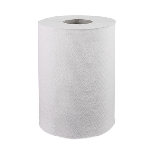 Hardwound Roll Towels, 1-ply, 8" X 350 Ft, White, 12 Rolls/carton