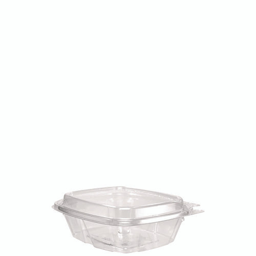 Clearpac Safeseal Tamper-resistant/evident Containers, Domed Lid, 8 Oz, 4.9 X 1.9 X 5.5, Clear, Plastic, 100/bag, 2 Bags/ct