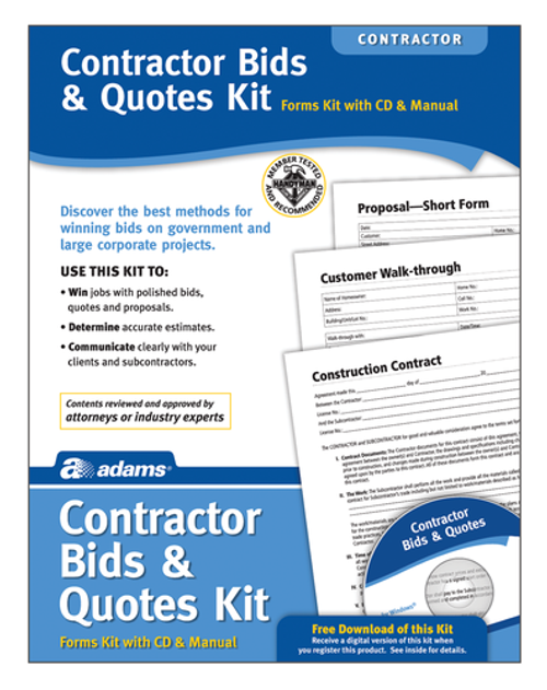 ABFPK113 Contractor Bids & Quotes, Forms and Instructions