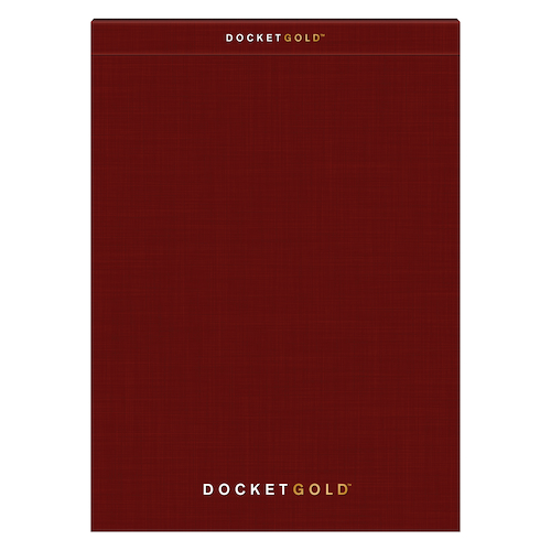 TOP63752 TOPS™ Docket Gold™ Project Planner, 8-1/2" x 11-3/4", Top Bound, Graph-Ruled Front, Narrow Ruled Back, Black Cover, 80 Sheets