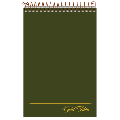 TOP20806R Ampad® Gold Fibre® Steno Book, 6" x 9", Gregg Rule, Green Cover, 100 Sheets