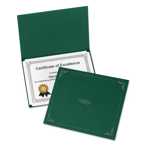 OXF29900605BGD Oxford® Certificate Holders, Letter Size, Hunter Green, 5 per pack