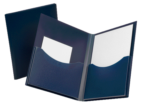 OXF57455EE Oxford® Double Stuff® Twin Pocket Folder, Letter Size, Navy