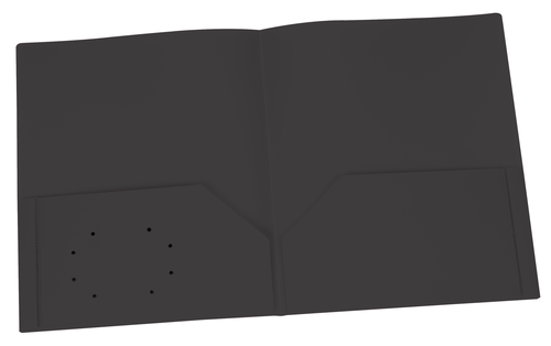 OXF76015 Black Two Pocket Poly Portfolio