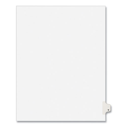 Preprinted Legal Exhibit Side Tab Index Dividers, Avery Style, 26-tab, Y, 11 X 8.5, White, 25/pack, (1425)