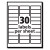 Easy Peel White Address Labels W/ Sure Feed Technology, Laser Printers, 1 X 2.63, White, 30/sheet, 25 Sheets/pack