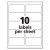 Shipping Labels W/ Trueblock Technology, Laser Printers, 2 X 4, White, 10/sheet, 25 Sheets/pack