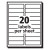 Matte Clear Easy Peel Mailing Labels W/ Sure Feed Technology, Laser Printers, 1 X 4, Clear, 20/sheet, 50 Sheets/box
