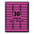 High-visibility Permanent Laser Id Labels, 1 X 2.63, Neon Magenta, 750/pack