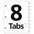 Print And Apply Index Maker Clear Label Sheet Protector Dividers With White Tabs, 8-tab, 11 X 8.5, Clear, 1 Set