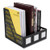 Literature File, Three Slots, 10 X 10 X 10.25, Black