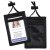 Id Badge Holders With Convention Neck Pouch, Vertical, Black/clear 3.25" X 5" Holder, 2.38" X 3.5" Insert, 48" Cord, 12/pack