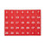 Interchangeable Magnetic Board Accessories, Calendar Dates, Red/white, 1" X 1", 31 Pieces