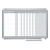 In-out Magnetic Dry Erase Board, 18-person Tracking, 36" X 24", White Surface, Satin Aluminum Frame