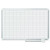 Gridded Magnetic Steel Dry Erase Planning Board, 1 X 2 Grid, 36 X 24, White Surface, Silver Aluminum Frame