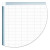 Gridded Magnetic Steel Dry Erase Project Planning Board, 1" X 2" Cells, 36" X 24", White Surface, Satin Aluminum Frame