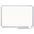 Gridded Magnetic Steel Dry Erase Planning Board, 1 X 2 Grid, 48 X 36, White Surface, Silver Aluminum Frame