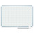 Gridded Magnetic Steel Dry Erase Planning Board, 2 X 3 Grid, 48 X 36, White Surface, Silver Aluminum Frame