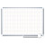 Gridded Magnetic Steel Dry Erase Planning Board, 1 X 2 Grid, 72 X 48, White Surface, Silver Aluminum Frame