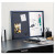 Designer Combo Fabric Bulletin/dry Erase Board, 24 X 18, Charcoal/gray Surface, Black Mdf Wood Frame