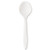 Mediumweight Polystyrene Cutlery, Soup Spoon, White, 1,000/carton