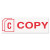 Pre-inked Shutter Stamp, Red, Copy, 1.63 X 0.5