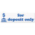Pre-inked Shutter Stamp, Blue, For Deposit Only, 1.63 X 0.5