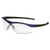 Dallas Wraparound Safety Glasses, Metallic Blue Frame, Clear Anti-fog Lens