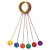 Swing Ball Set, 5.5" Diameter, Assorted Colors, 6/set