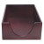 Double-deep Hardwood Stackable Desk Trays, 1 Section, Letter Size Files, 10.13" X 12.63" X 5", Mahogany