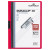 Duraclip Report Cover, Clip Fastener, 8.5 X 11 , Clear/red, 25/box