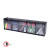 Tilt Bin Interlocking Multi-bin Storage Organizer, 5 Sections, 23.63" X 5.25" X 6.5", Black/clear