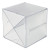 Stackable Cube Organizer, X Divider, 4 Compartments, Plastic, 6 X 7.2 X 6, Clear